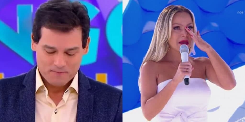 O choro de Celso Portiolli e Eliana no SBT após perderem o chão com notícia em seus programas dominicais