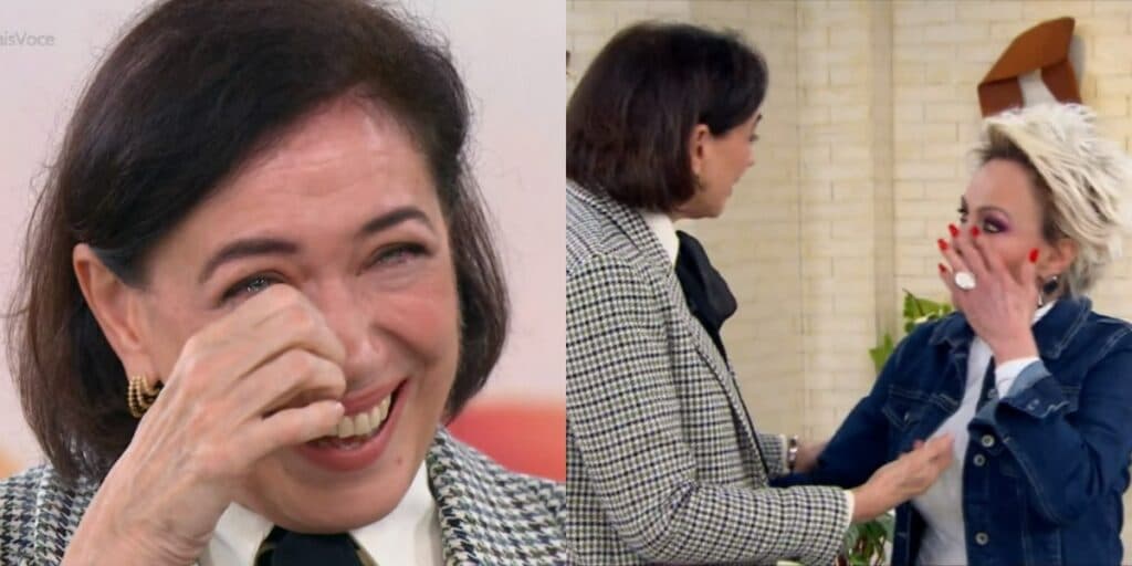 Lilia Cabral mal chega no Mais Você, perde o chão em situação com Ana Maria e cai no choro: "Vou começar"