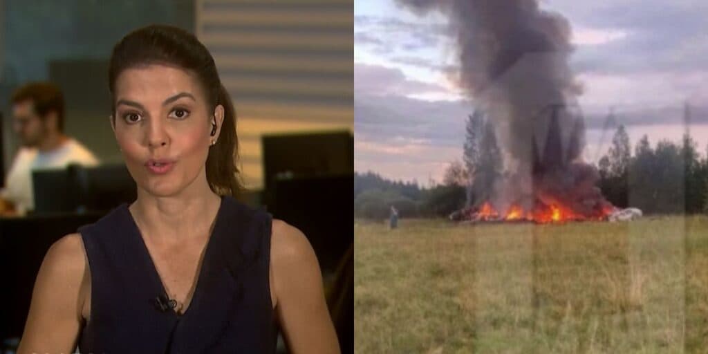 Agora: Substituta de Ana Paula Araújo entra antes da hora e confirma notícia de queda de avião na Globo