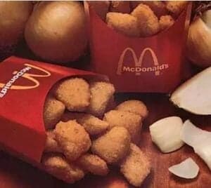 Nuggets de cebola também sumiu dos cardápios (Foto: Reprodução / Internet)