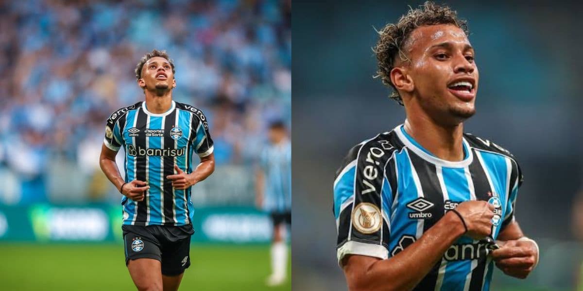 Bitello, meio-campista do Grêmio (Foto - Montagem TV Foco).