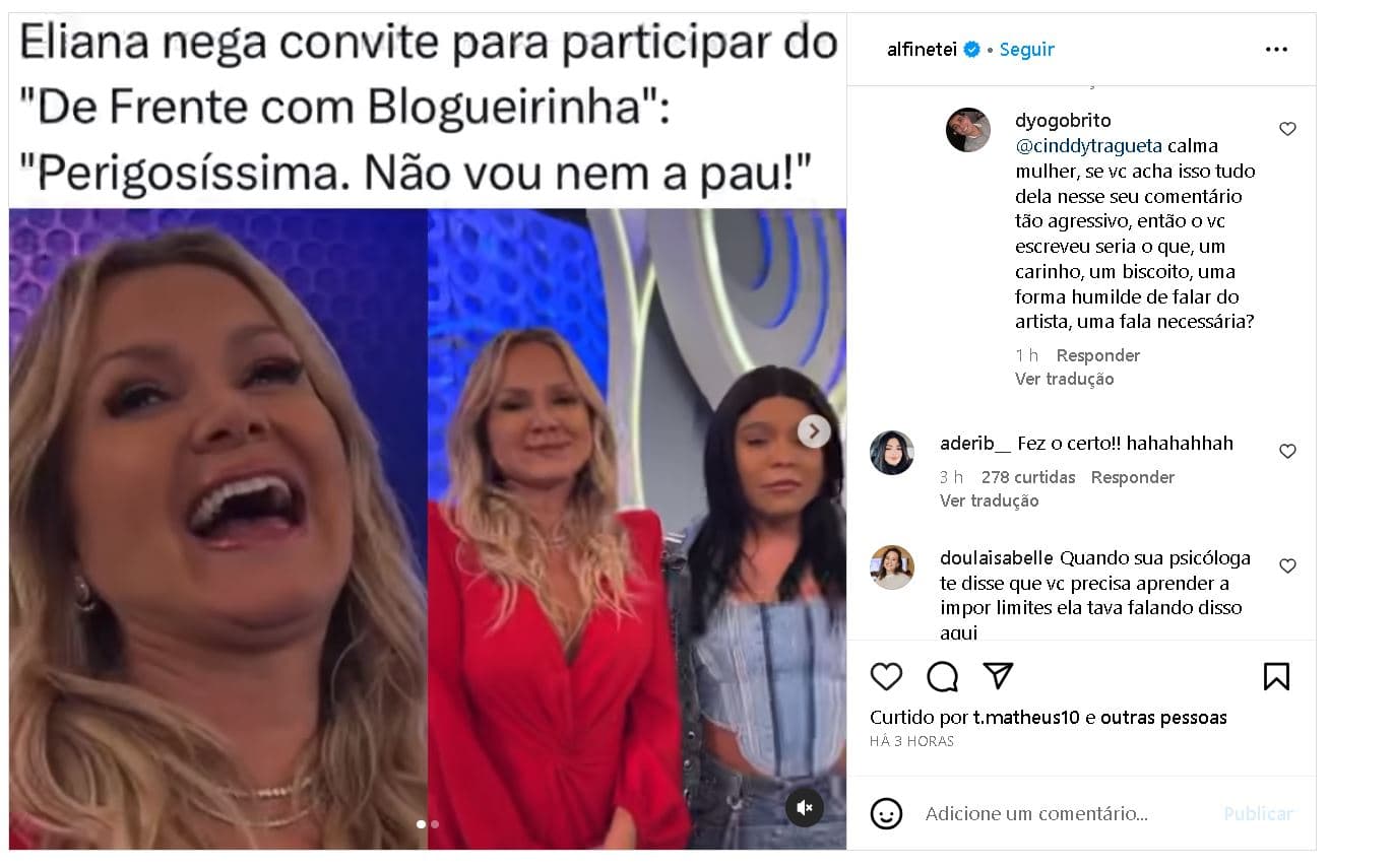 Eliana e a Blogueirinha - Foto Reprodução Instagram