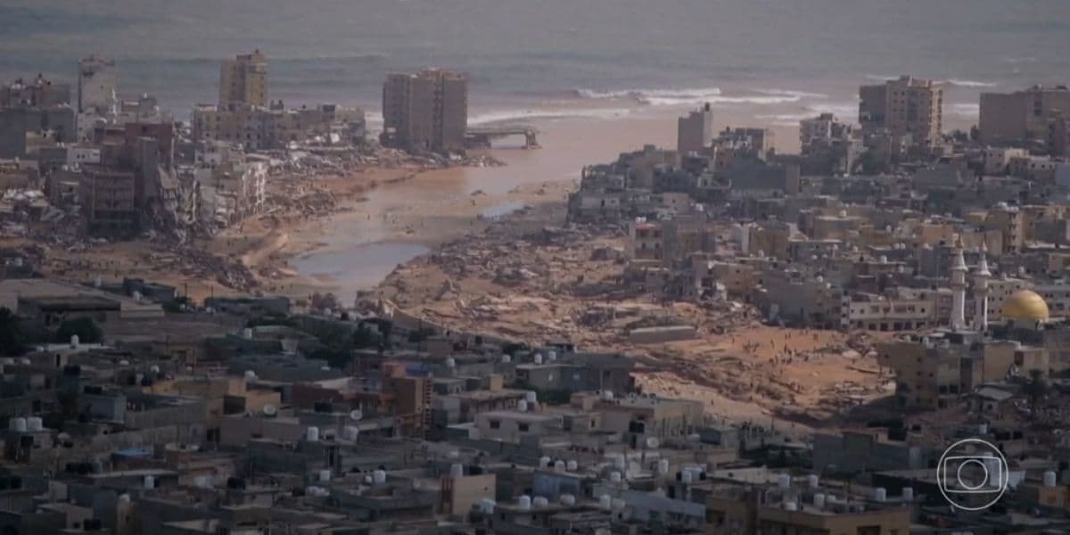 Tragédia na Líbia (Foto: Reprodução / Bom Dia Brasil da Globo)