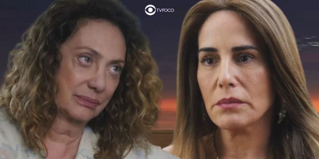 Terra e Paixão - Agatha faz pacto com vigarista para destronar Irene: "Vencer a guerra"