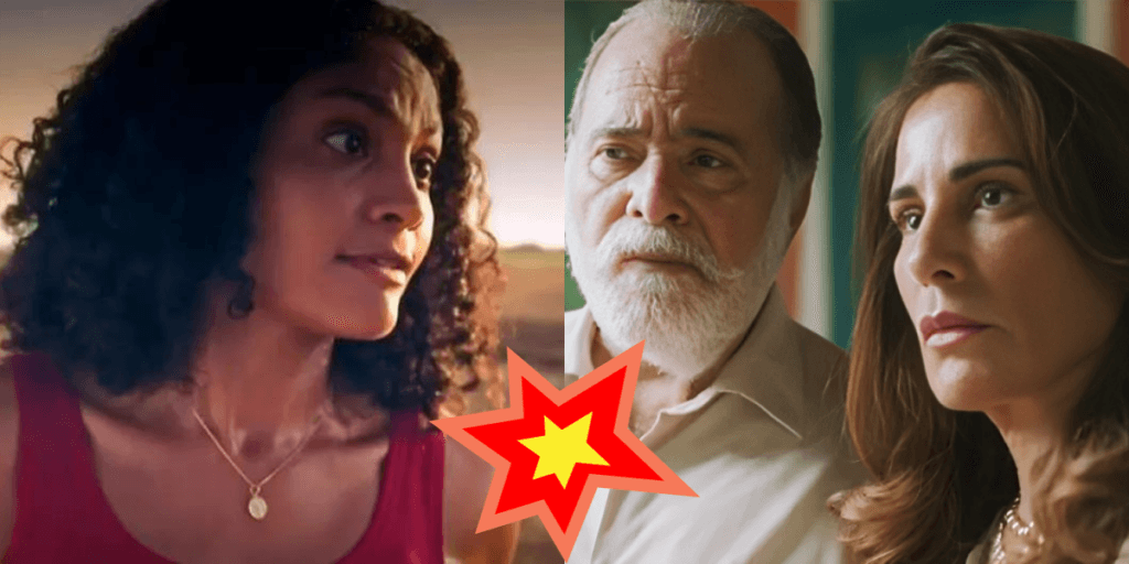 Terra e Paixão: Aline fica sem ter onde cair morta, vai pro fundo do poço e atira em Antônio e Irene
