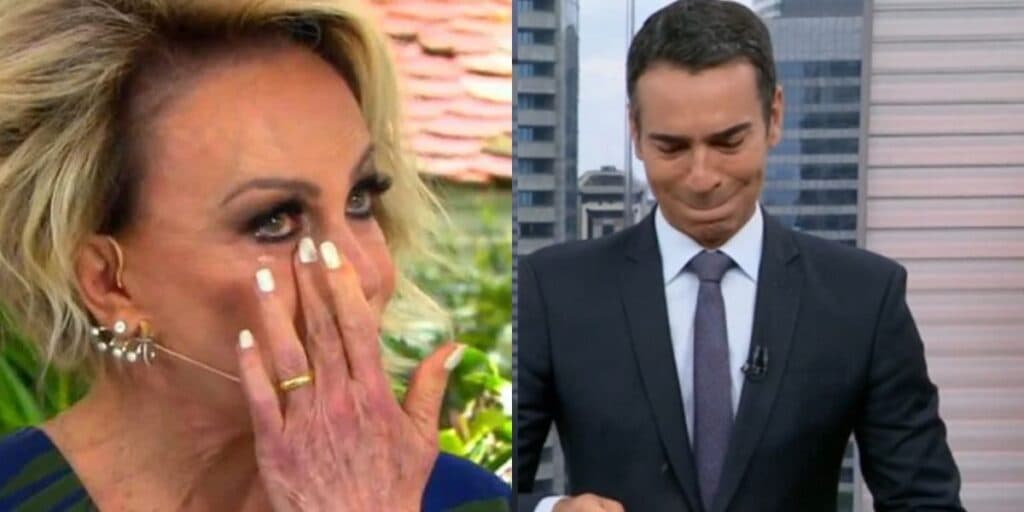 O choro de César Tralli e Ana Maria Braga ao perderem o chão ao vivo na Globo: “Eu te peço aqui”