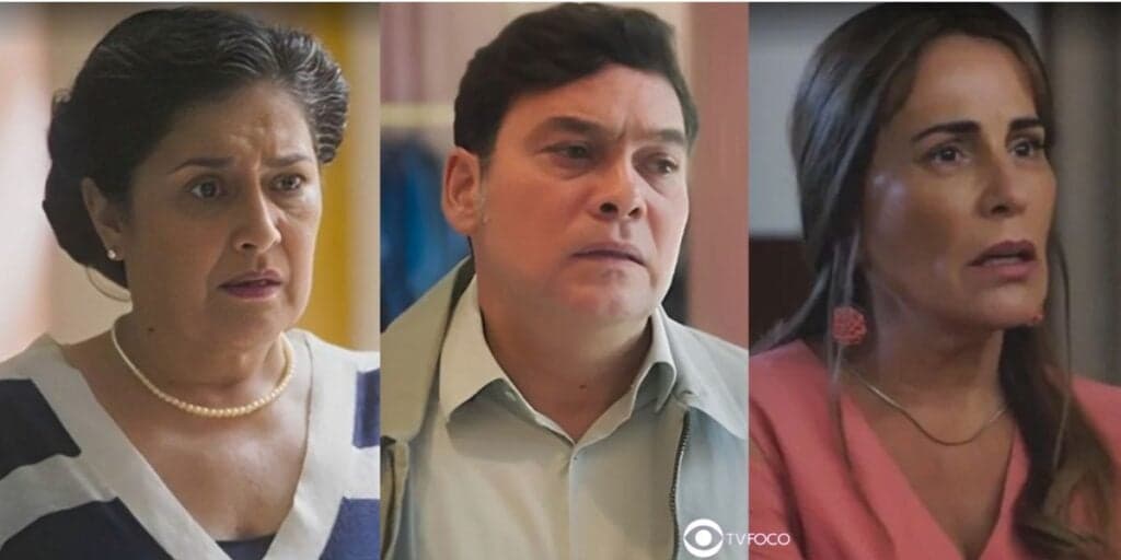 Terra e Paixão - Angelina desmascara Graça, Tadeu suborna Marino e Irene recebe dossiê tenebroso de Agatha