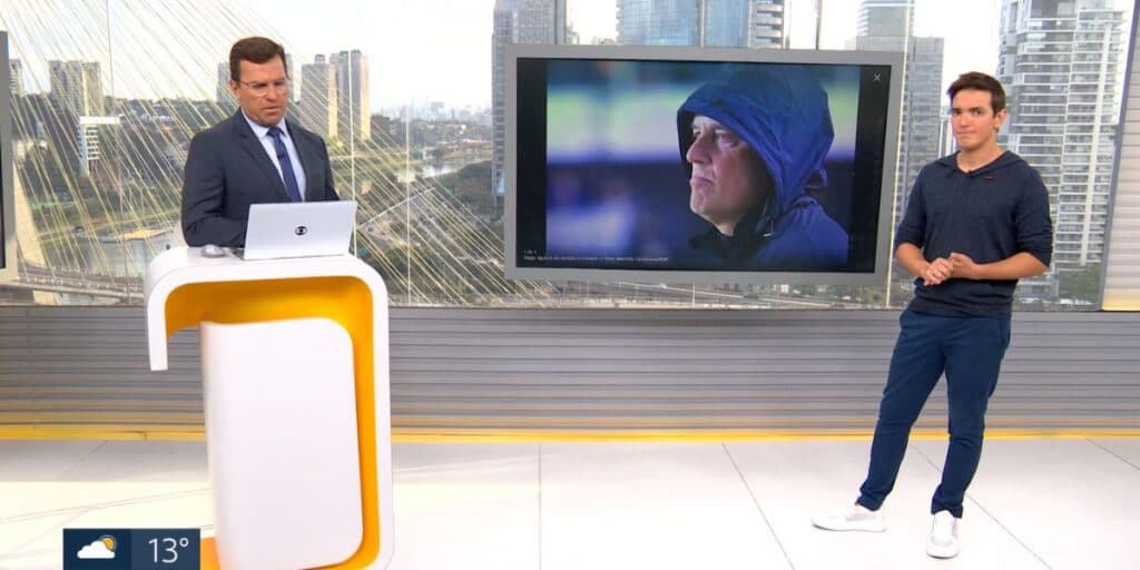 Bocardi e Jodar param jornal na Globo com notícia de demissão de Aguirre que cai como bomba nesta sexta