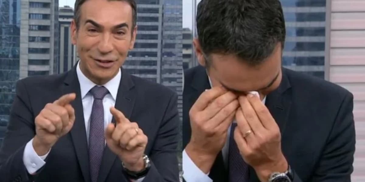 César Tralli já chorou na Globo (Foto: Reprodução/ Internet) César Tralli já chorou na Globo (Foto: Reprodução/ Internet)