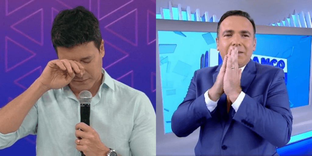 O choro de Rodrigo Faro e Reinaldo Gottino ao perderem o chão ao vivo na Record: “Vazio no coração”