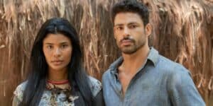 Iraê (Suyane Moreira) e Caio (Cauã Reymond) em "Terra e Paixão" (Foto: Divulgação/TV Globo)