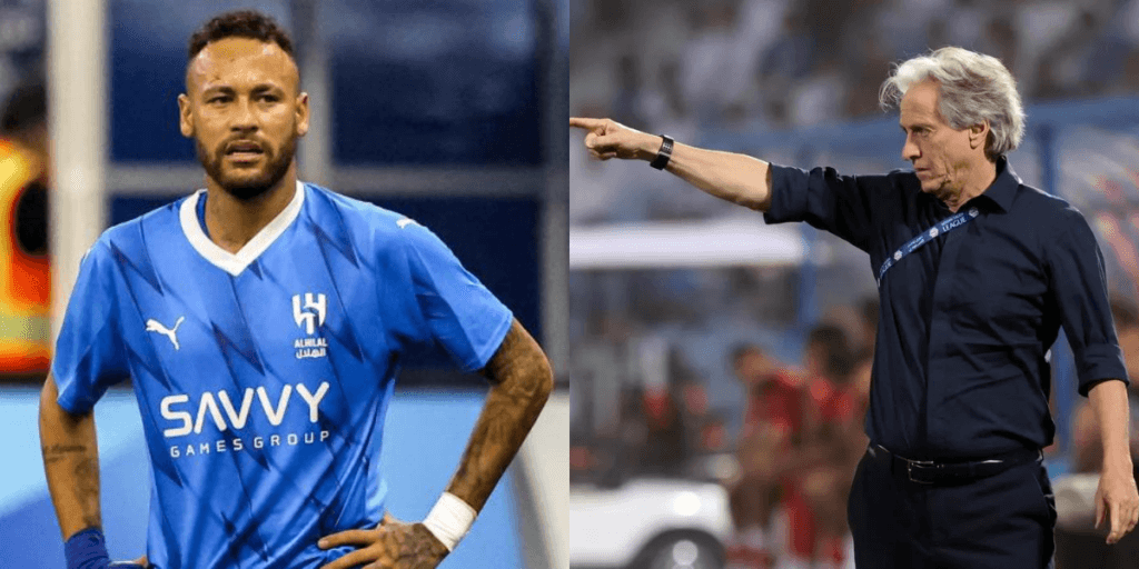 Jorge Jesus fica enfurecido em primeiro jogo de Neymar como titular e parte pra cima: "Nunca vi nada assim"