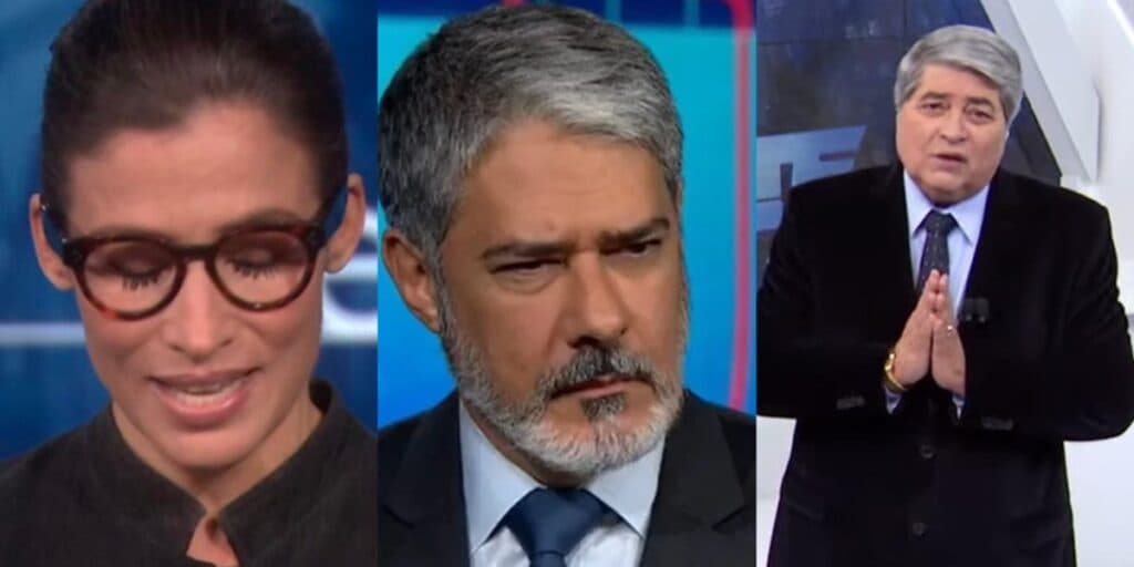 O choro de Datena, Renata e Bonner na Band e Globo, após perderem o chão com notícia devastadora