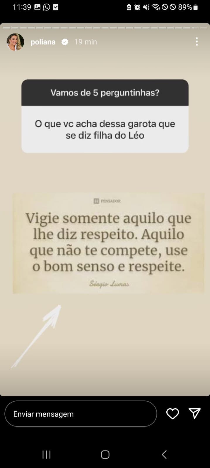 Poliana Rocha falou sobre a suposta filha de Leonardo (Foto: Reprodução/ Internet)