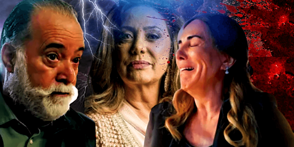 Terra e Paixão: Antônio apunhala Irene pelas costas, vai para o motel com Agatha e dá tiro em personagem