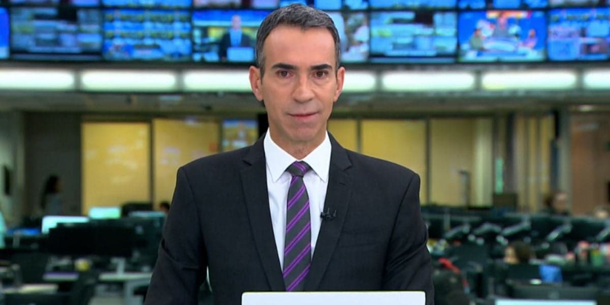 César Tralli no Jornal Hoje (Foto: Reprodução / Globo)