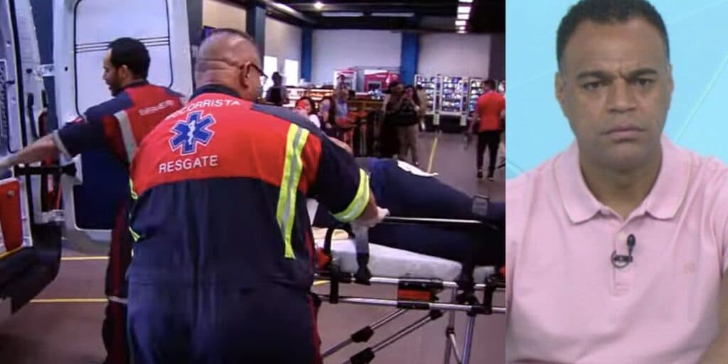 Bombeiros convocados às pressas: Denílson acaba de sair carregado de maca e Jogo Aberto é cortado AGORA