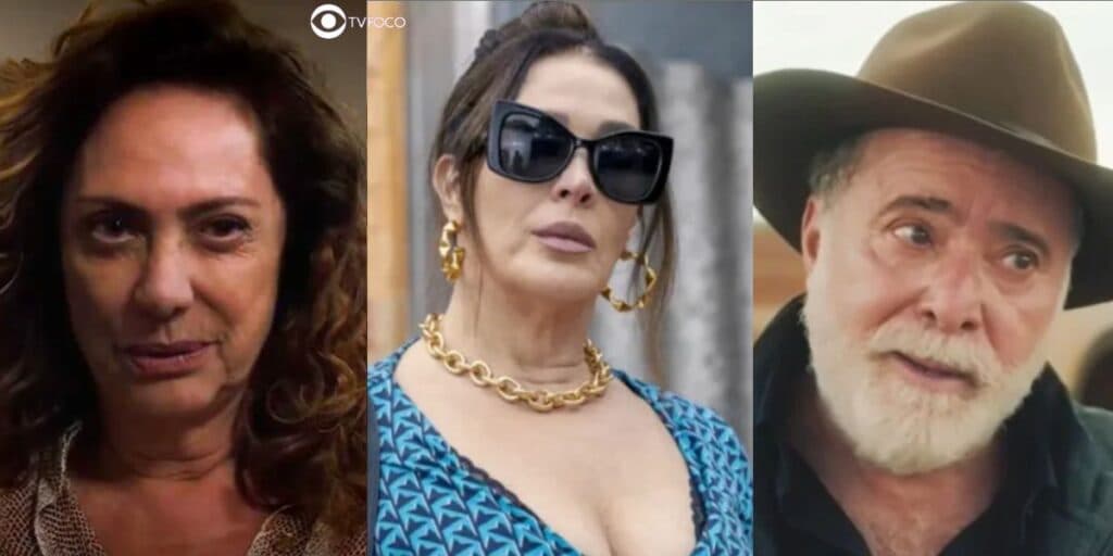 Terra e Paixão - Agatha ameaça Hélio, Emmy exige dinheiro de Luigi e Antônio passa feito trator por cima de Tadeu