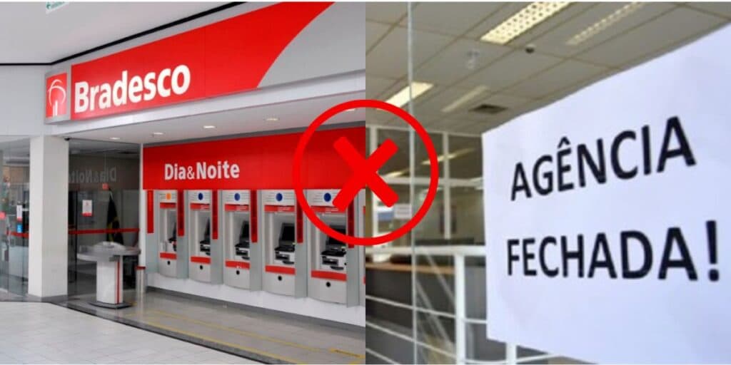Encerramento das atividades: O fechamento de agências do Bradesco e comunicado oficial da rival do Santander