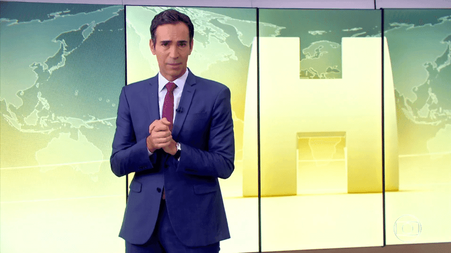 César Tralli prstou homenagem para jornalista da Globo no Jornal Hoje (Foto: Divulgação)