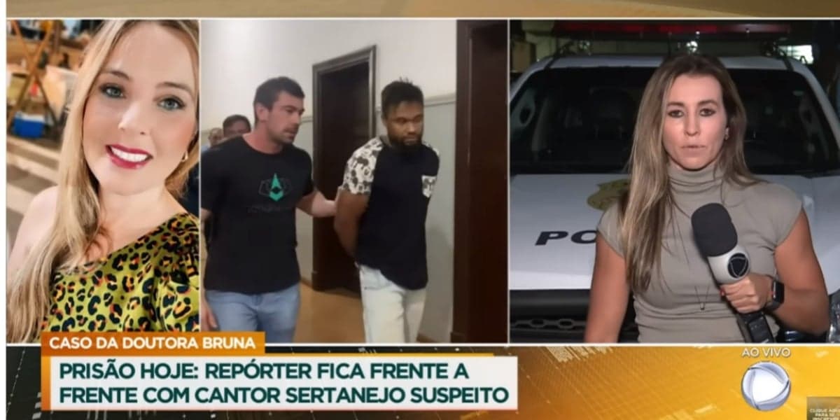 "Cidade Alerta" mostrou captura de suspeito (Foto: Reprodução/Record)