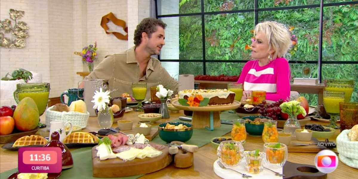 Felipe Andreoli e Ana Maria Braga no "Mais Você" (Foto: Reprodução/TV Globo)