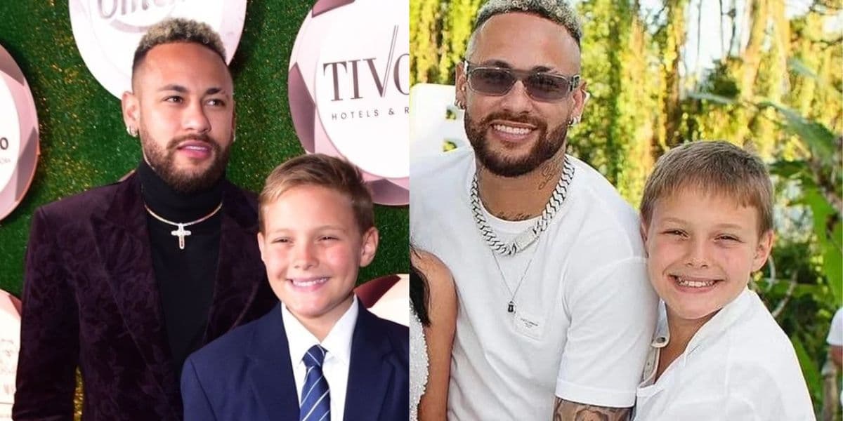 Neymar e seu filho, Davi Lucca - (Foto: Internet)
