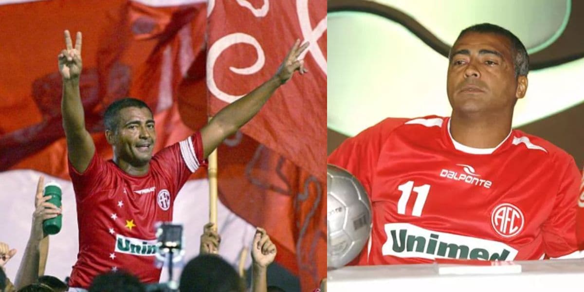 Romário no América-RJ - (Foto: Montagem Internet) Romário no América-RJ - (Foto: Montagem Internet)