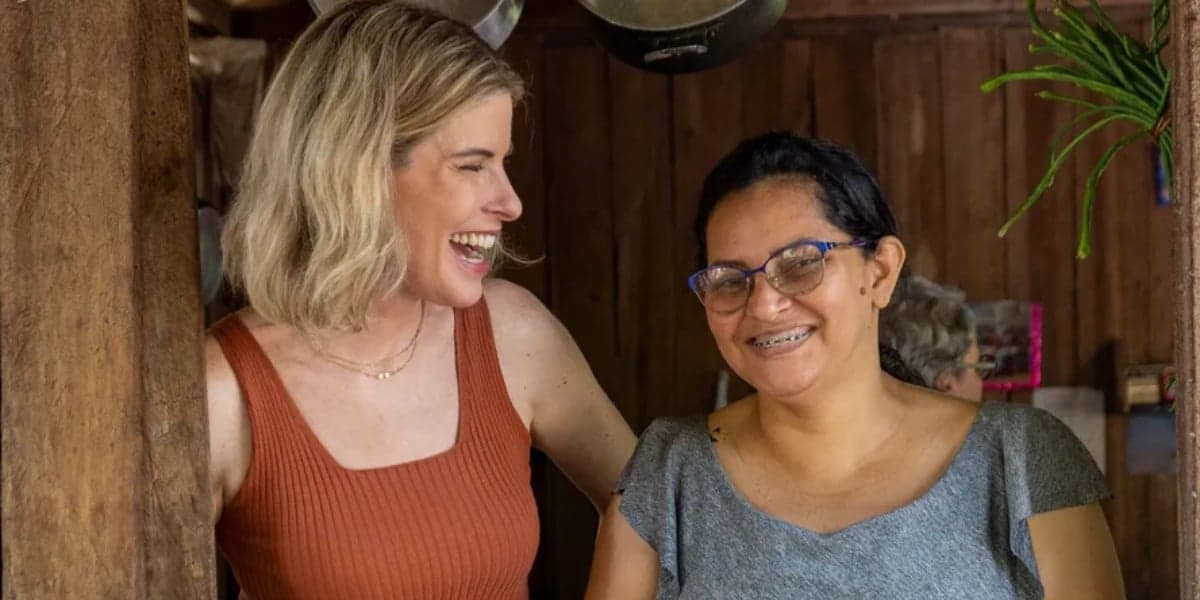 Rita Lobo nas gravações de "Prato Feito Brasil" (Foto: Ana Mendes/TV Globo)