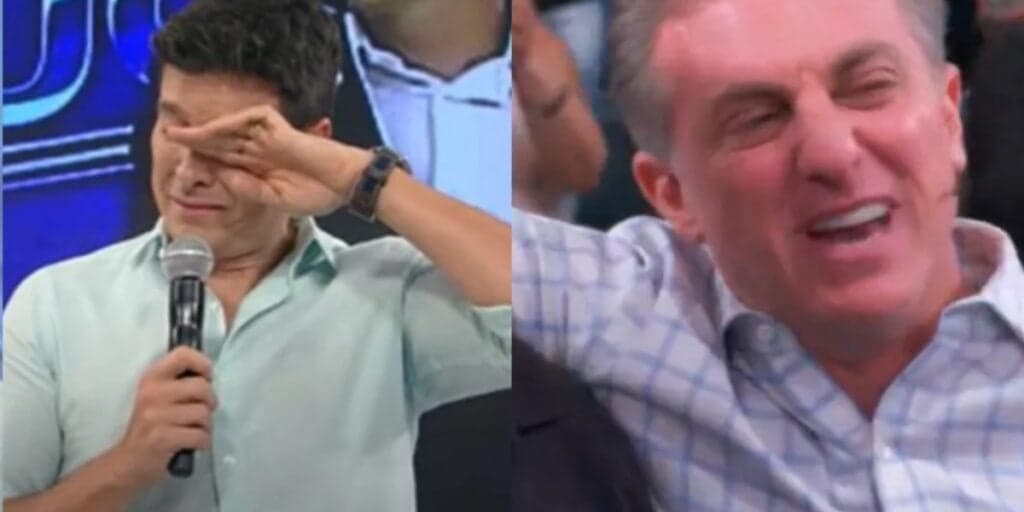 O choro de Rodrigo Faro, na Record e Huck, na Globo, ao perderem o chão com situação ao vivo: “Primeira vez”