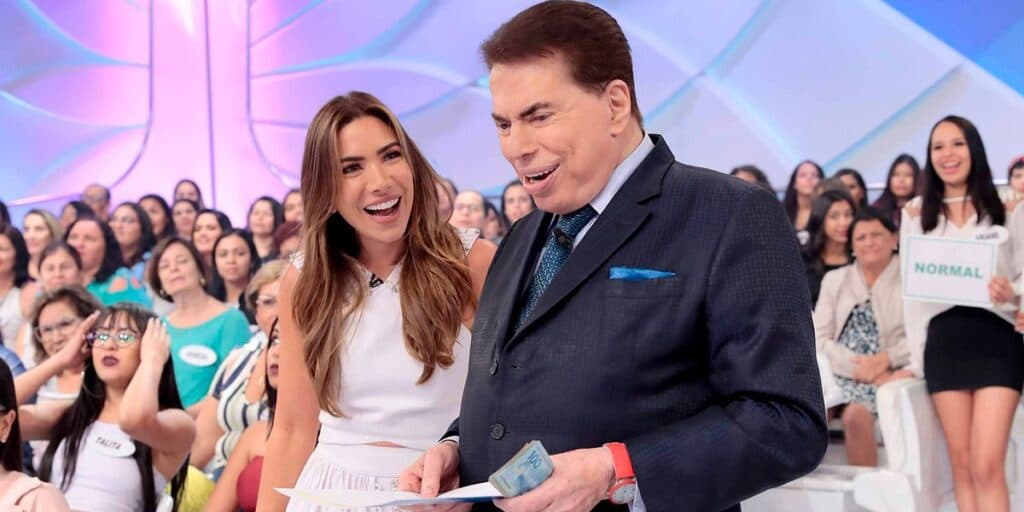 Patrícia Abravanel com Silvio Santos (Foto: Divulgação/ SBT)