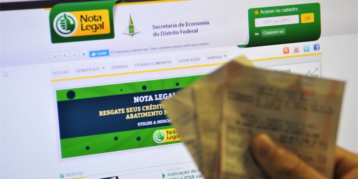É possível participar de sorteios com número do documento na nota fiscal (Foto: Agência Brasília)