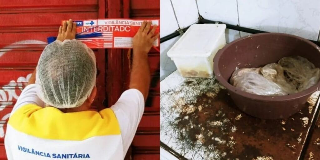 100kg de comida estragada e enferrujado: O restaurante interditado pela Vigilância Sanitária com urgência