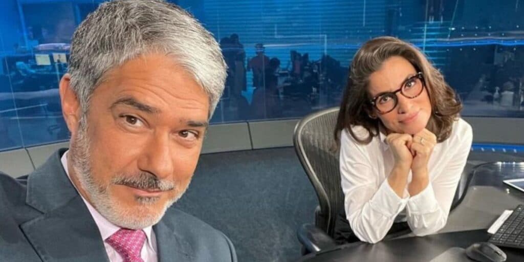 William Bonner e Renata Vasconcellos são parceiros de bancada na Globo (Foto: Reprodução/Instagram) William Bonner e Renata Vasconcellos são parceiros de bancada na Globo (Foto: Reprodução/Instagram)