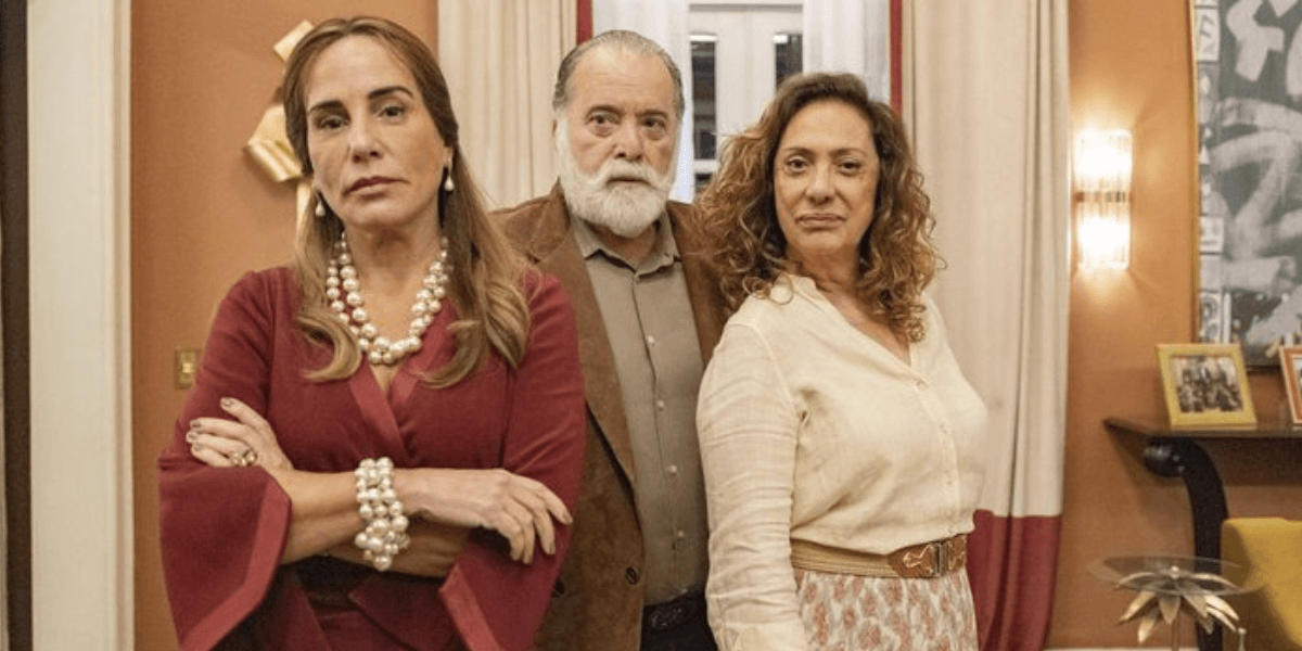 Irene, Agatha e Antônio em Terra e Paixão (Reprodução/Internet)