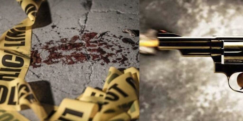 Assassinato duplo e sangue: Homem morre com oito tiros na cabeça e comerciante perde a vida com bala perdida