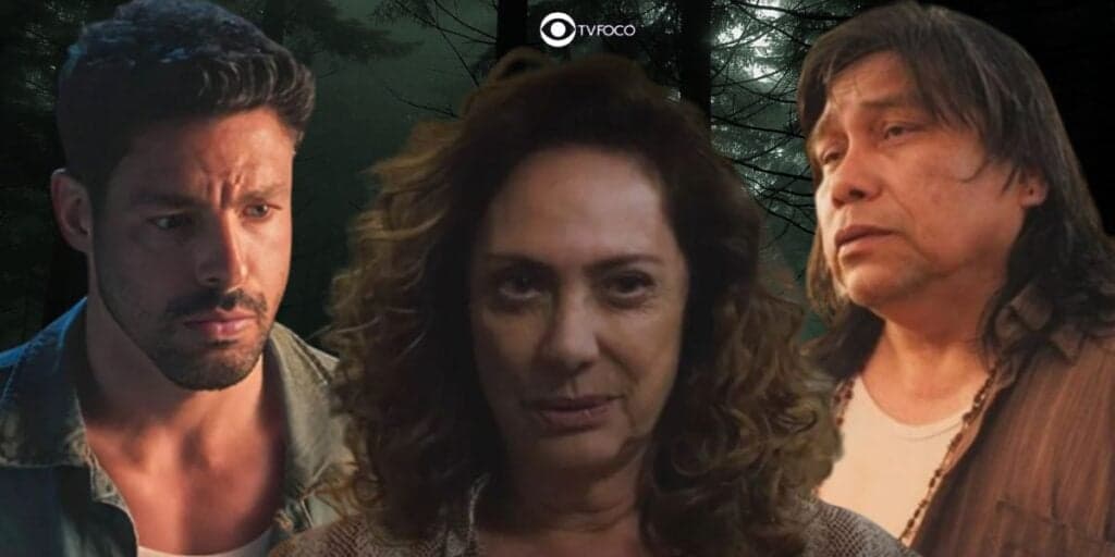 Terra e Paixão - Barrada na oca, Jurecê desmascara Agatha para Caio e faz alerta: "Perigo"