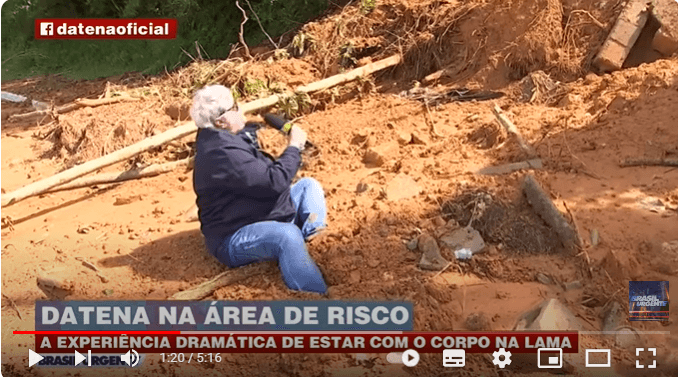 Datena visita área de risco e se emociona no Brasil Urgente da Band (Foto: Divulgação)