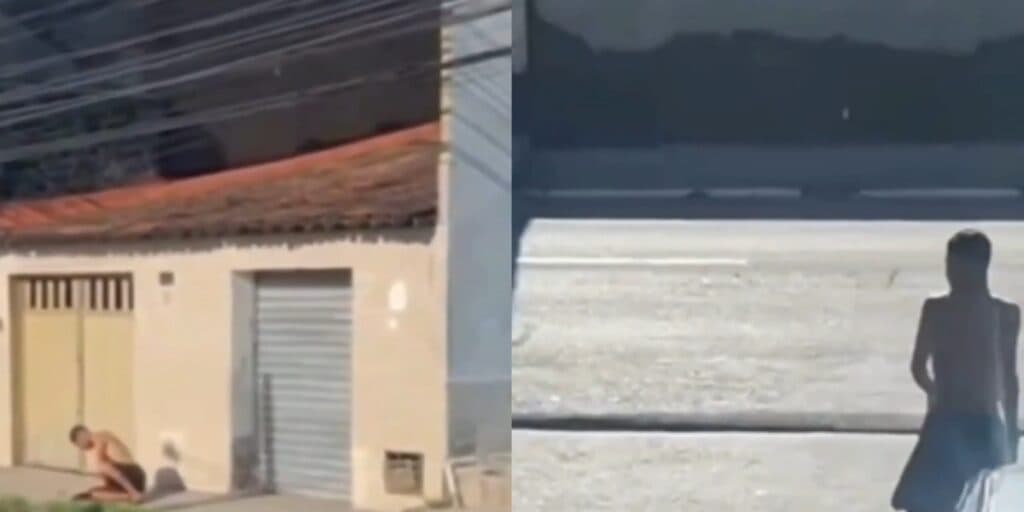 Tragédia, VÍDEO com imagens fortes: Jovem é baleado, anda todo ensanguentado e morre em cima da calçada