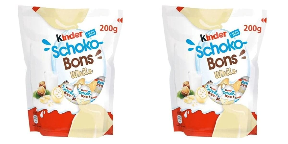 Kinder Choco-Bons Branco que estava com suspeita da presença de salmonela (Reprodução: Internet)