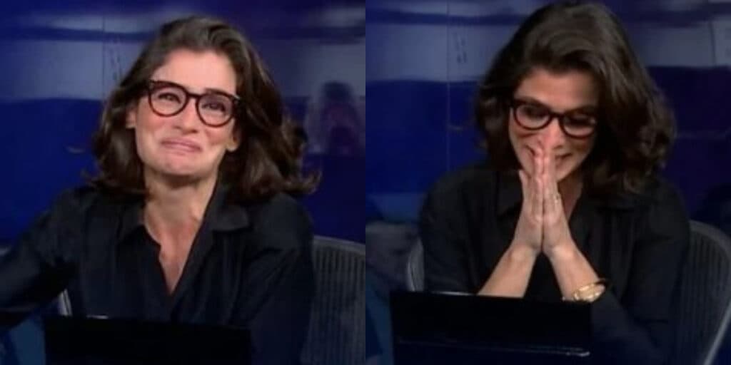 O choro de Renata Vasconcellos após perder o chão com situação envolvendo global no JN: "Insaciável"