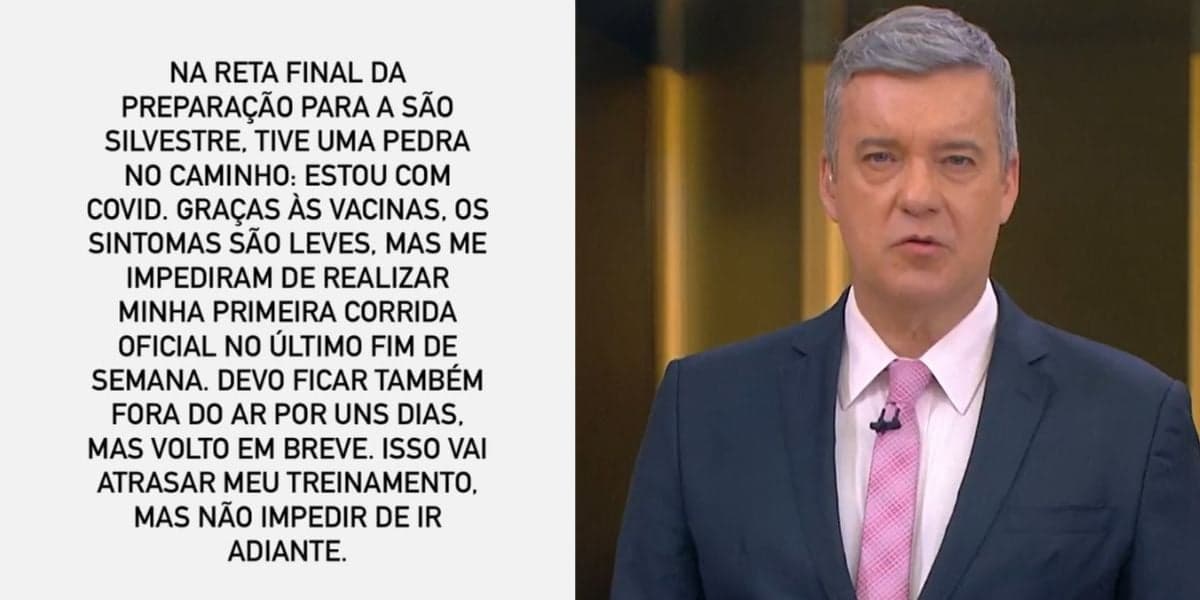 Comunicado de Roberto Kovalick em seu Instagram (Reprodução: Montagem TV Foco)