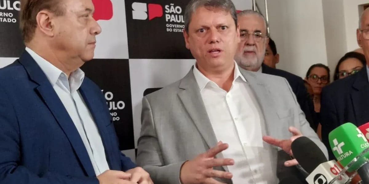 Tarcísio de Freitas negou tarifa zero nos ônibus (Foto: Rodrigo Rodrigues/g1)