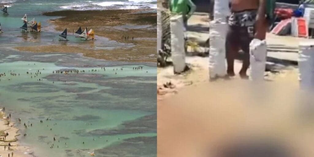 Urgente, tiroteio na praia: Turista morre na areia, mulher fica gravemente ferida e bandidos são presos