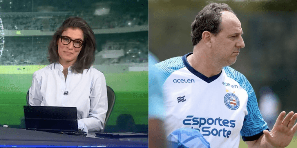 "Situação complicada": Renata Vasconcellos paralisa JN com notícia delicada sobre Rogério Ceni no Bahia