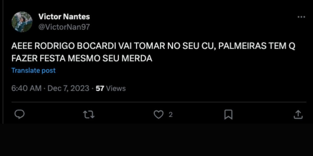 Âncora sendo xingado por torcedores (Reprodução/X)