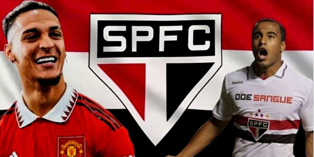 Lucas na direita e Antony na esquerda: São Paulo age na surdina pelo retorno triunfal do atacante após 3 anos