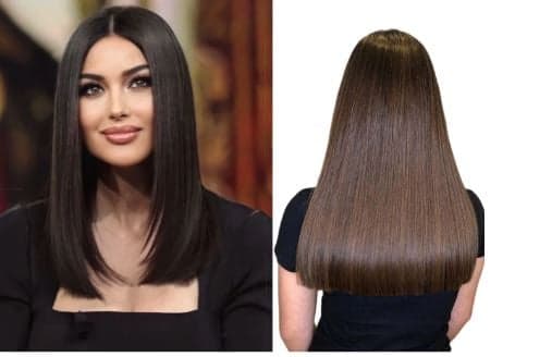 Cabelos médios com base reta (Foto Reprodução/Montagem/Tv Foco)