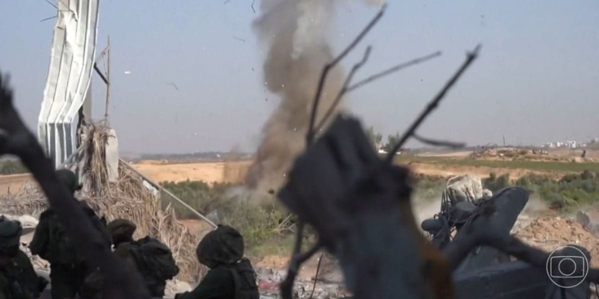 Conflito entre Hamas e Israel (Foto: Reprodução / Bom Dia Brasil da Globo)
