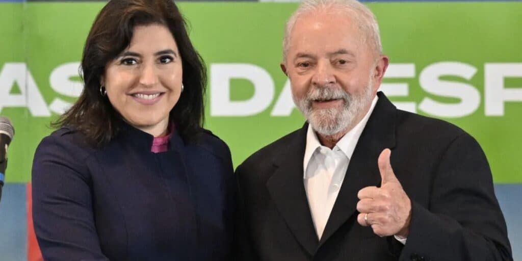 Simone Tebet e Lula (Foto: Reprodução / Nelson Almeida)